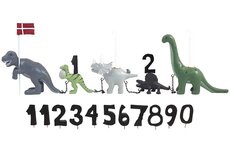 Fødselsdagstog, dinosaur m. 11 tal