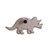 Knage Triceratops - lys eg/sort 