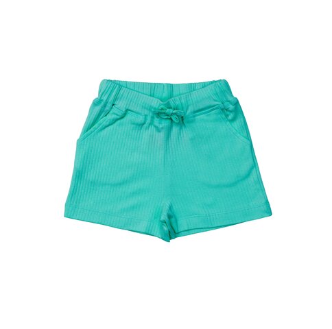 Rib jersey shorts - Grøn