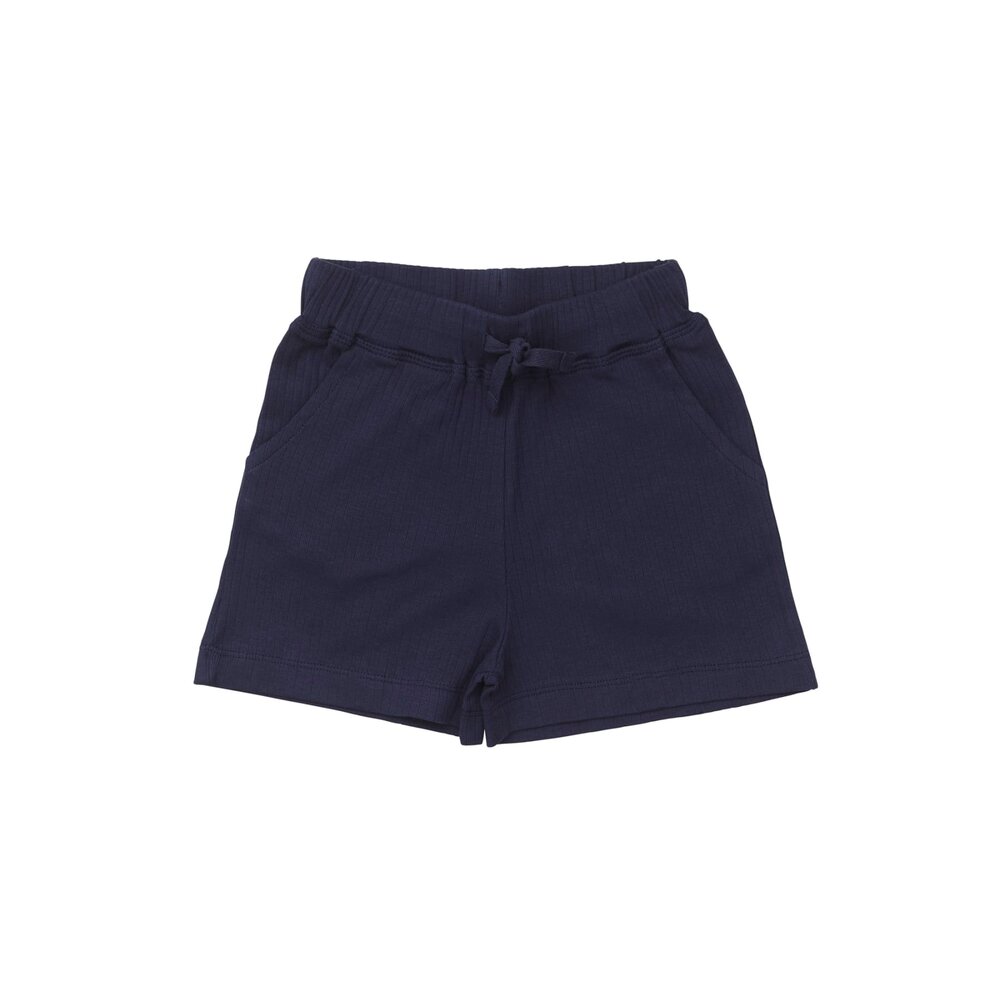 Rib jersey shorts - Mørkeblå - 110