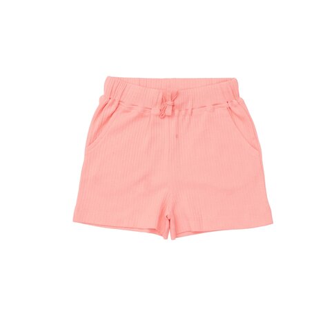 Rib jersey shorts - Coral