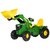 John Deere traktor med frontskovl og pedaler