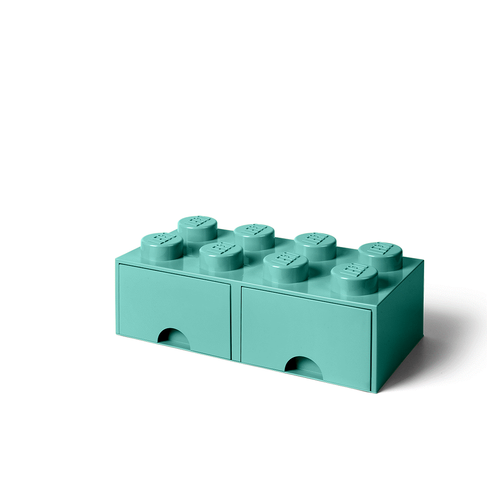Opbevaringsskuffe Brick 8 - Aqua Blå