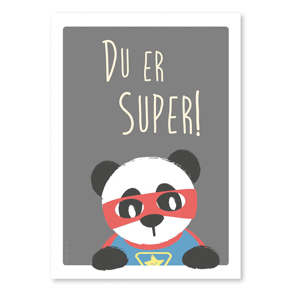Super Panda Plakat - A4