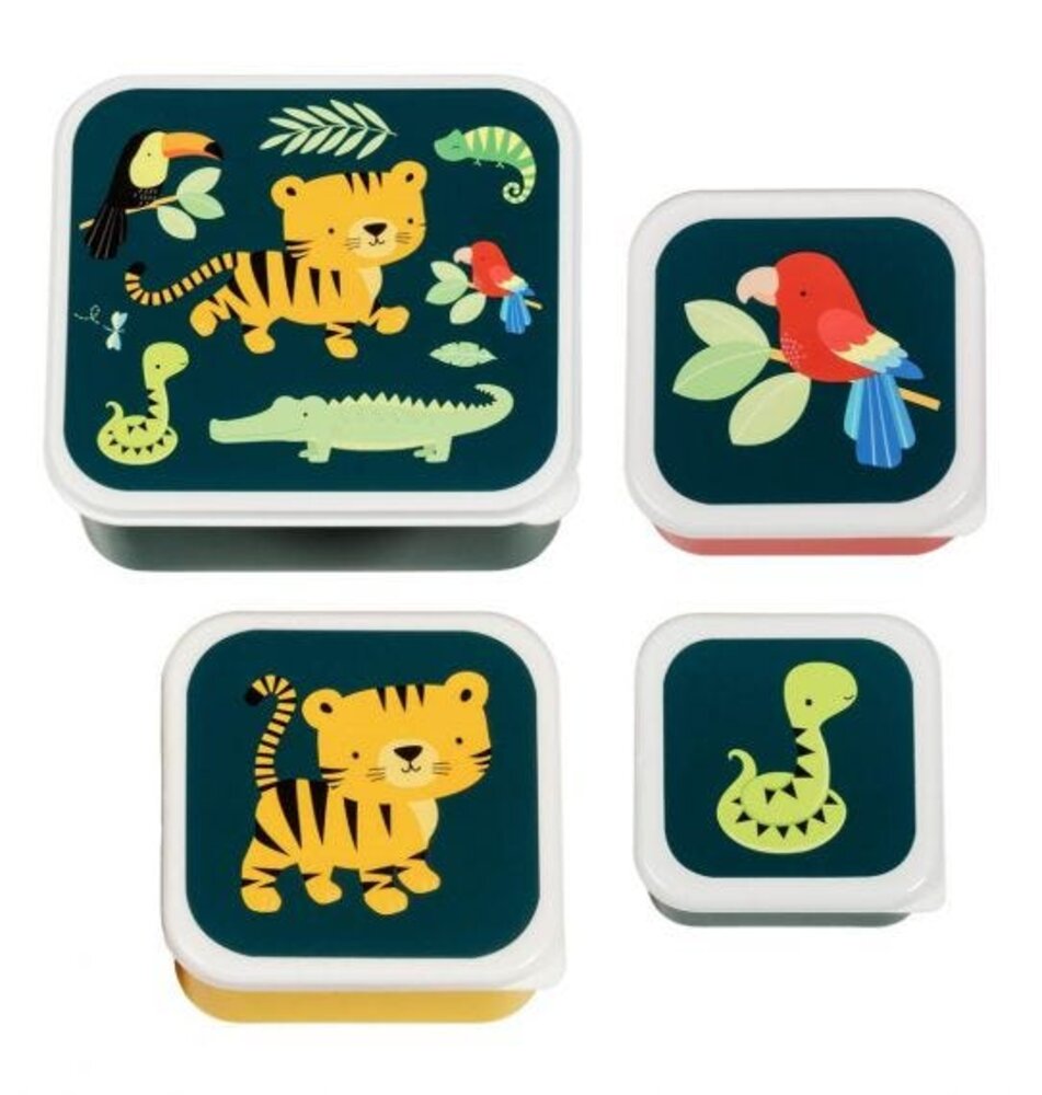 Lunch & snack box sæt - jungle tiger