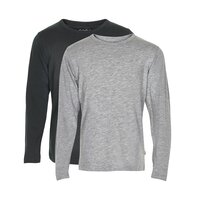 Langærmede T-shirts (2-pak) - Grå 193