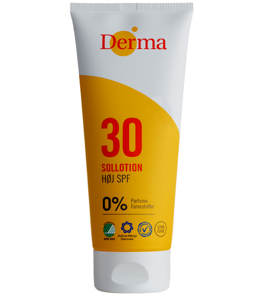 Billede af Derma sun sollotion høj SPF30 200 ml.