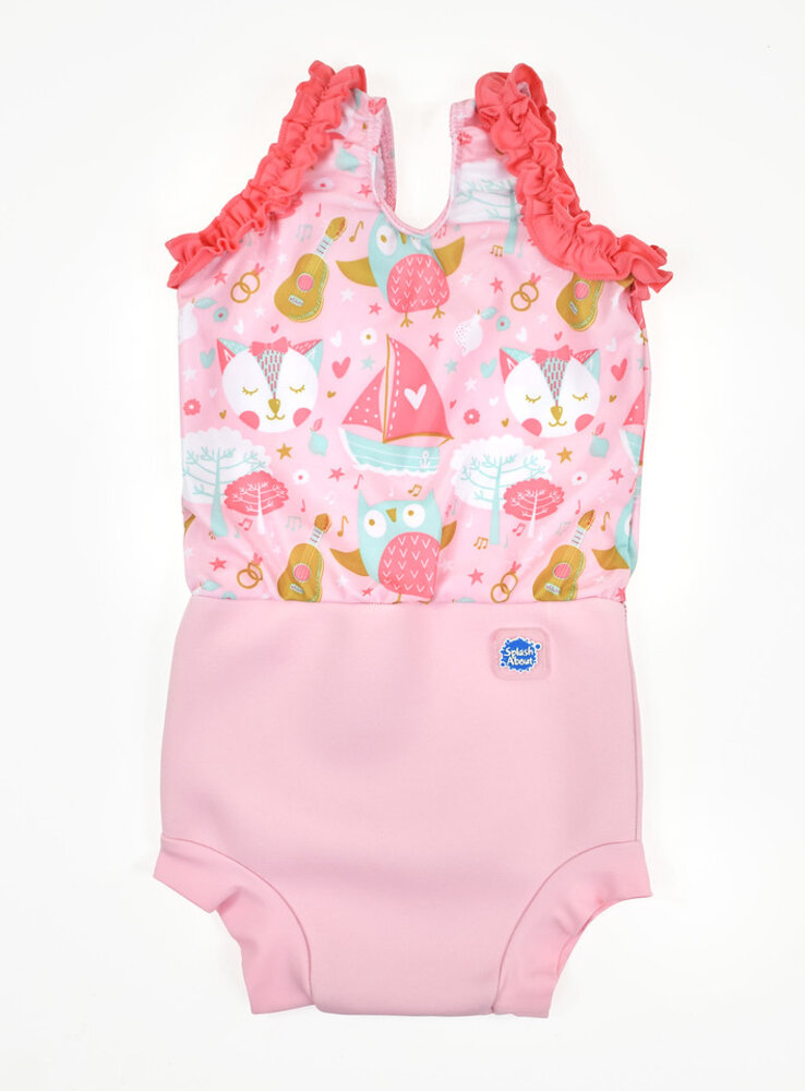 Happy nappy costume - Owl & Pussycat Pink - 3-8 MDR.