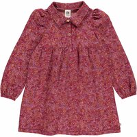 Petit blossom collar langærmet kjole - Fig/Boysenberry/Berry red