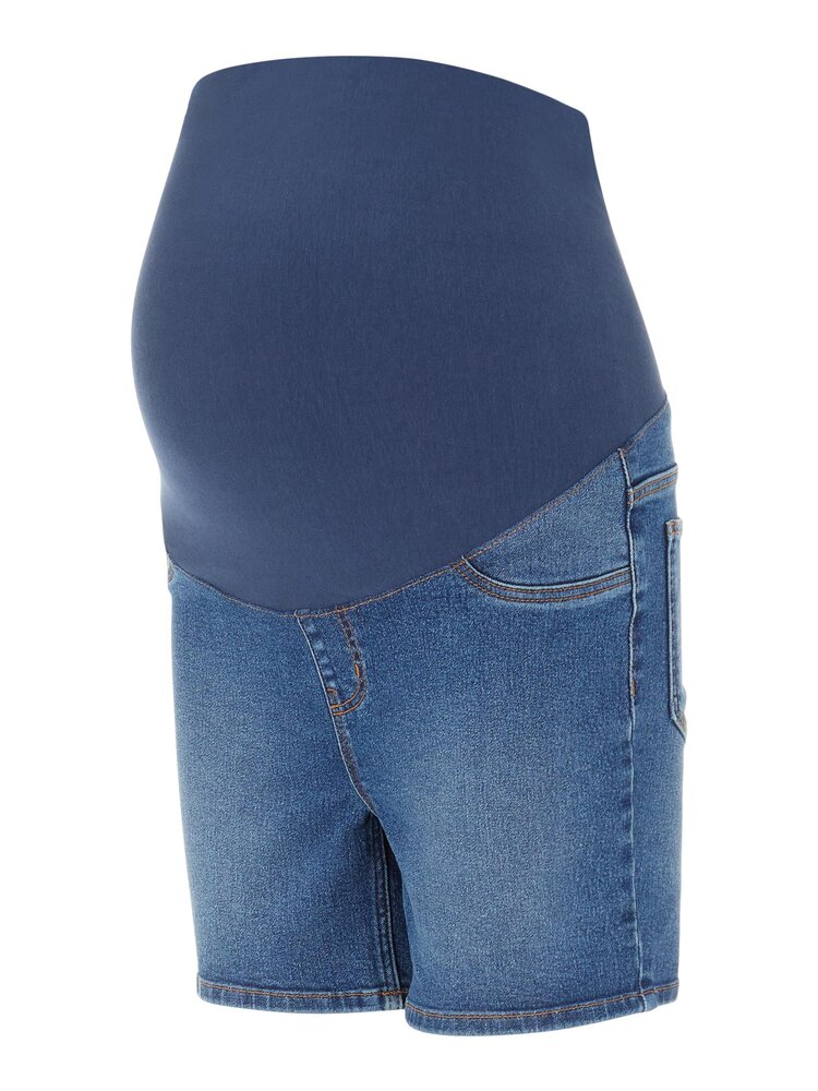 MamaLicious Skinny Shorts - BLUE DEMIN S