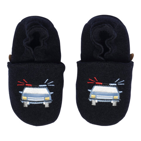 Policecar wool slippers - Marine