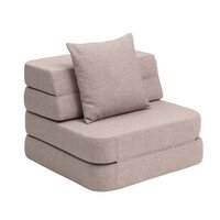 Sofa - 3 fold single soft - rosa/mørk rosa knap