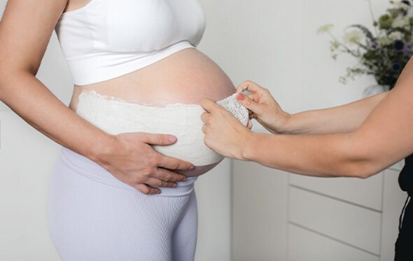 Betydning form forkorte Gipsafstøbning af gravid mave - Babysam.dk