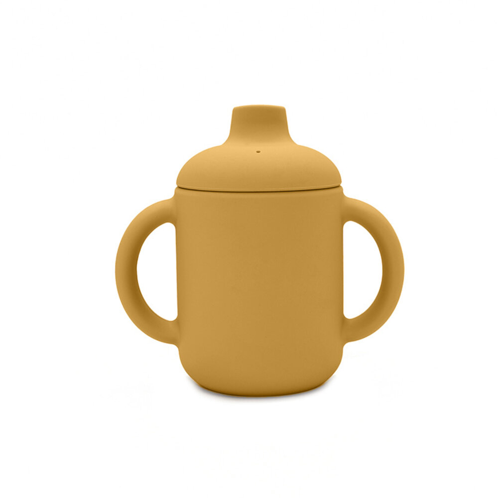 Silikone kop med drikketud, honning gul