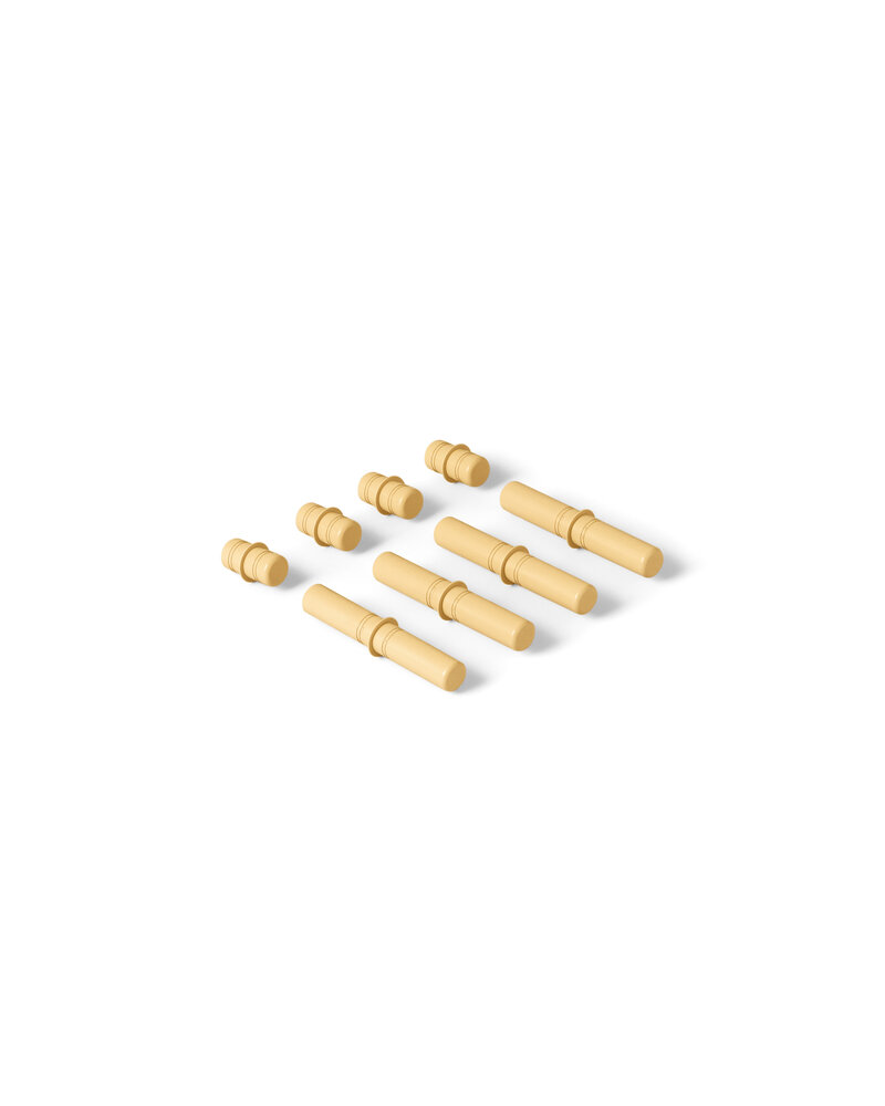 8 x Connector pegs Honey Yellow