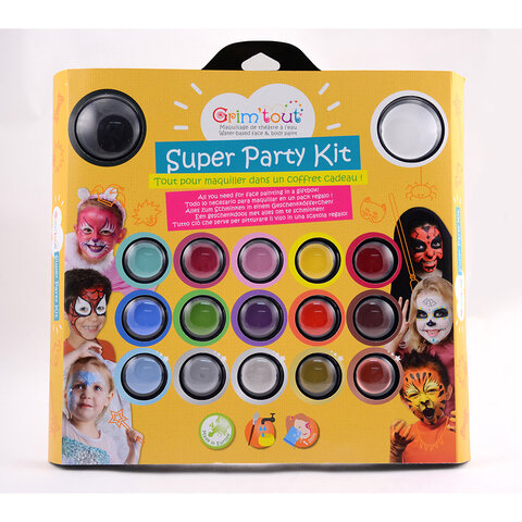 Teatersminke - 17 farver - Super Party Kit