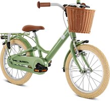 Youke Classic 16" cykel med kurv - Retro grøn