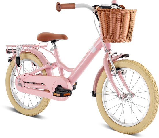 Youke Classic 16" cykel med kurv - Retro rose