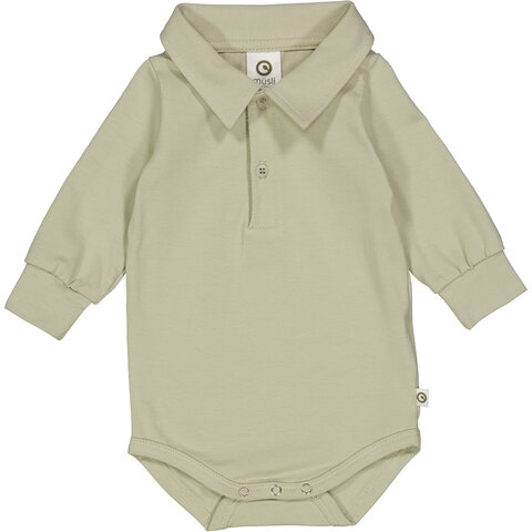 Cozy me langærmet shirt body - Desert green