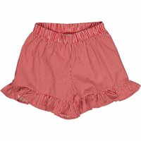 Poplin flæse shorts - Balsam cream/Apple red