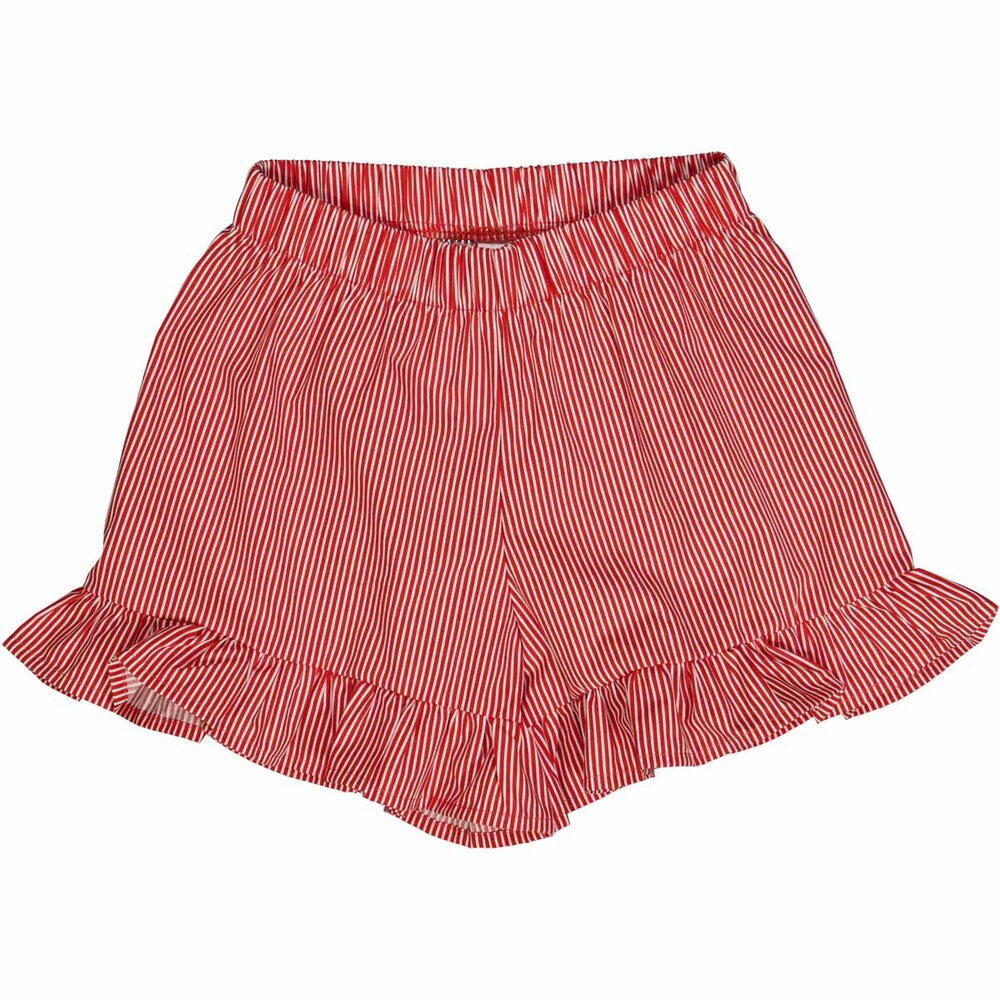 Poplin flæse shorts - Balsam cream/Apple red - 110