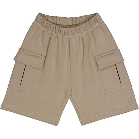 Sweat cargo shorts - Cashew