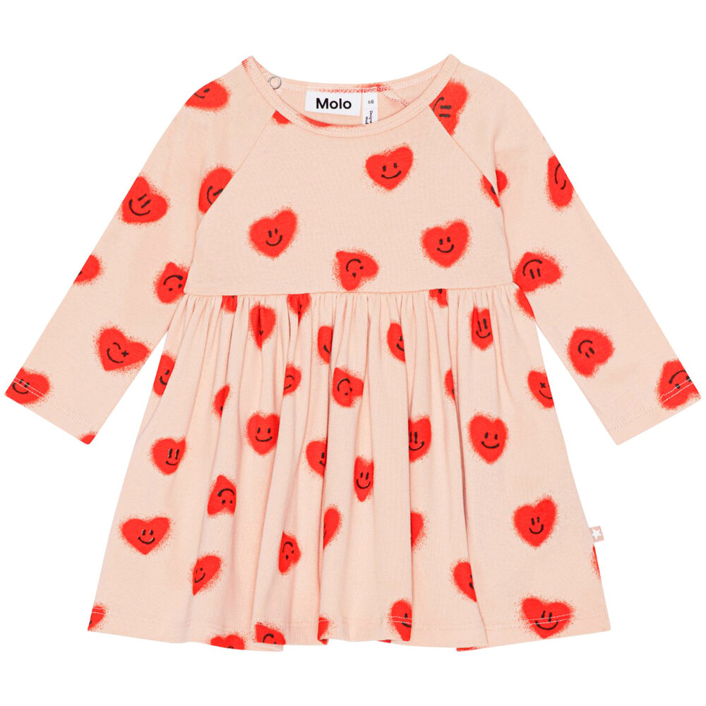 Charmaine kjole - Red Hearts_ jersey - 68