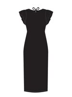 Molly midi kjole - Black