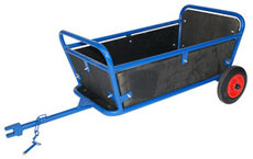 Faurholt kassevogn m/ punkterfri hjul - blå