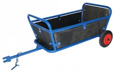 Faurholt kassevogn m/ punkterfri hjul - blå