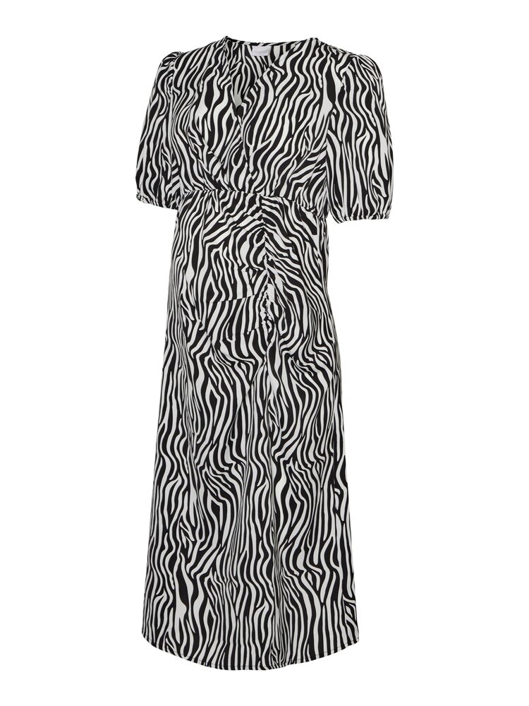 Zebra 2/4 kjole - BLACK - L