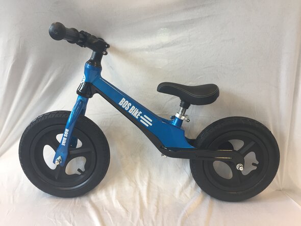BOS Bike løbecykel 12" m/ lufthjul - blå +3 år