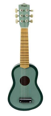 Guitar i grøn med 6 strenge