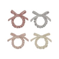 4 scrunchies - Mini Velvet Bow Fairytale