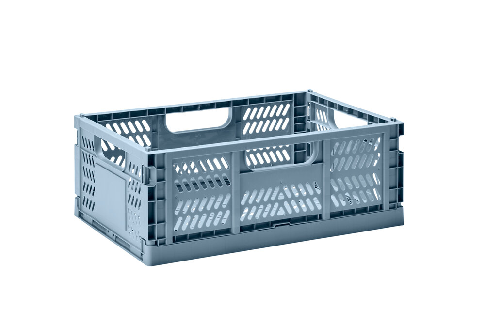 Billede af Modern Folding Crate - Large - Blue