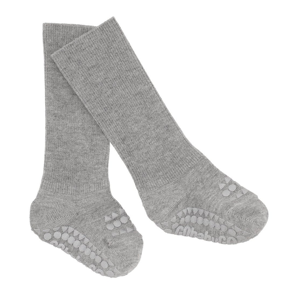 Non-slip socks - Bamboo - GREY MELANGE - 0-6 MDR.