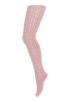Basic rib strømpebuks - Silver Pink