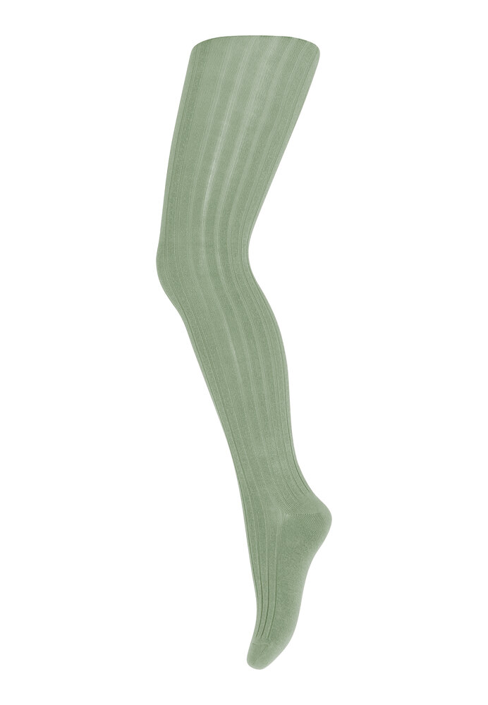 Basic rib strømpebuks - Granite Green - 100