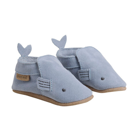 Slippers Suede Animal - Dusty Blue
