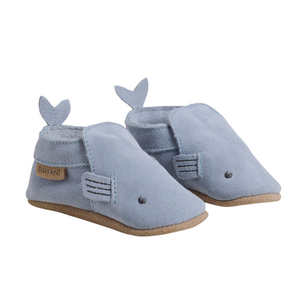 Slippers Suede Animal  Dusty Blue  18