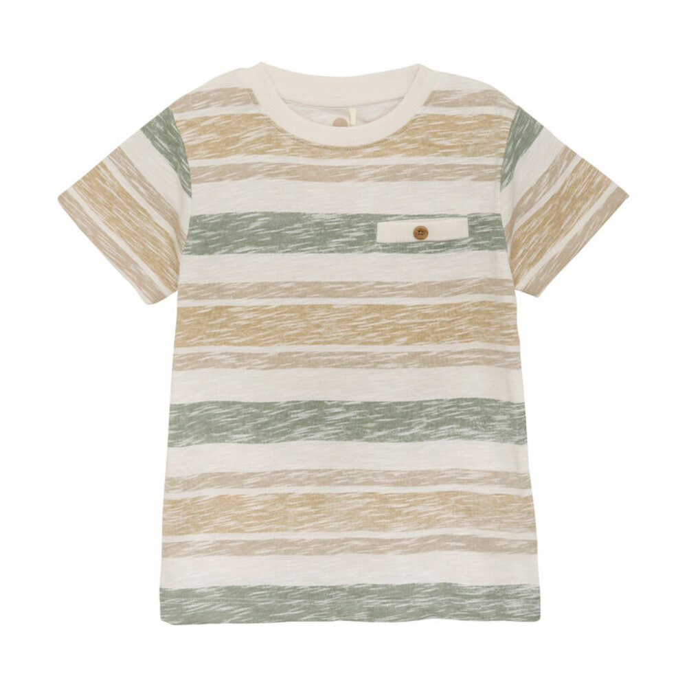 T-shirt kortærmet Stripe - Sea Spray - 104