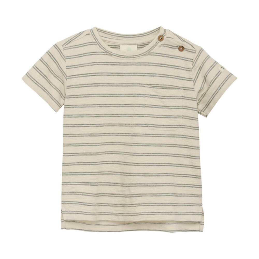 T-shirt kortærmet Stripes - Eggnog - 122