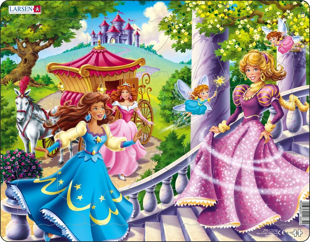 Puslespil Prinsesser  24 brikker Maxi