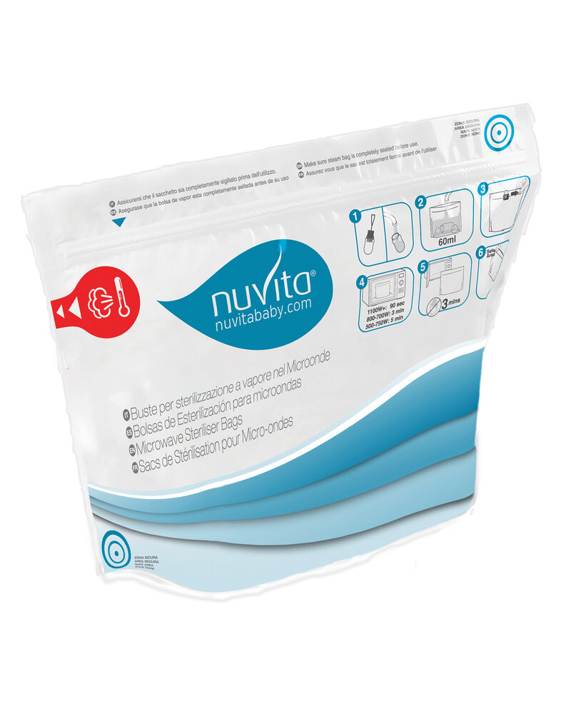 Nuvita Microovn damp sterilisator poser 5-pak