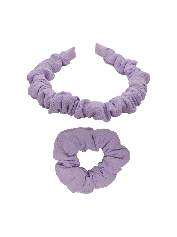 Ellie scrunchie hårbånd sæt - pastel lilac - ONE SIZE