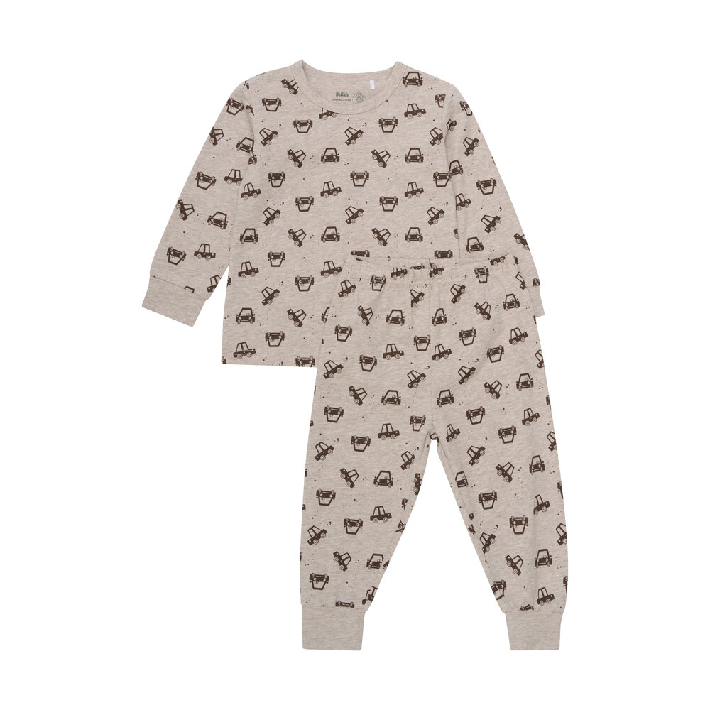 Pyjamas langærmet - Chateau Gray Melange - 80