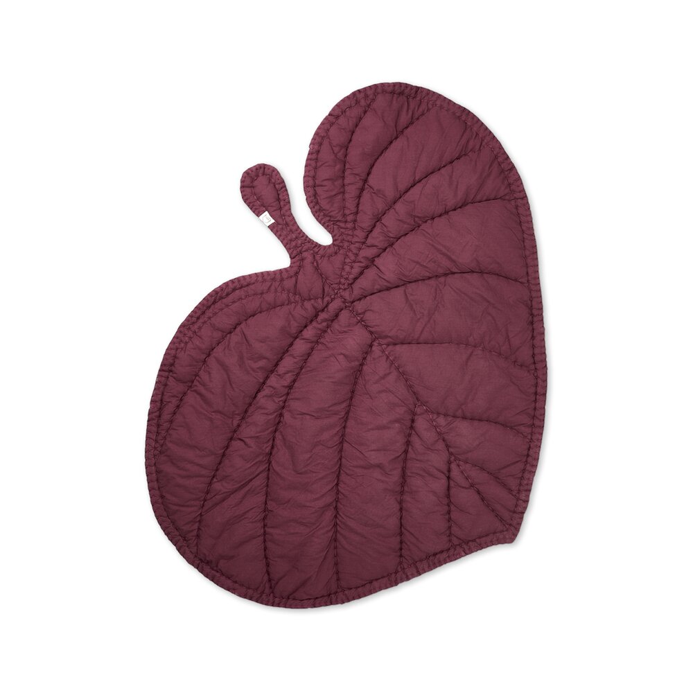 Leaf Tæppe - Burgundy Rød