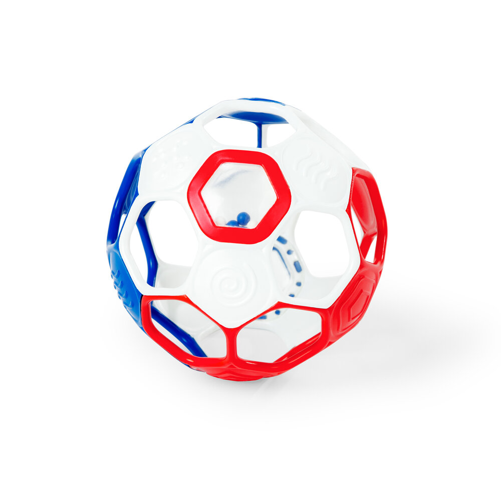 Oball Soccer - fodbold (rød/hvid/blå)
