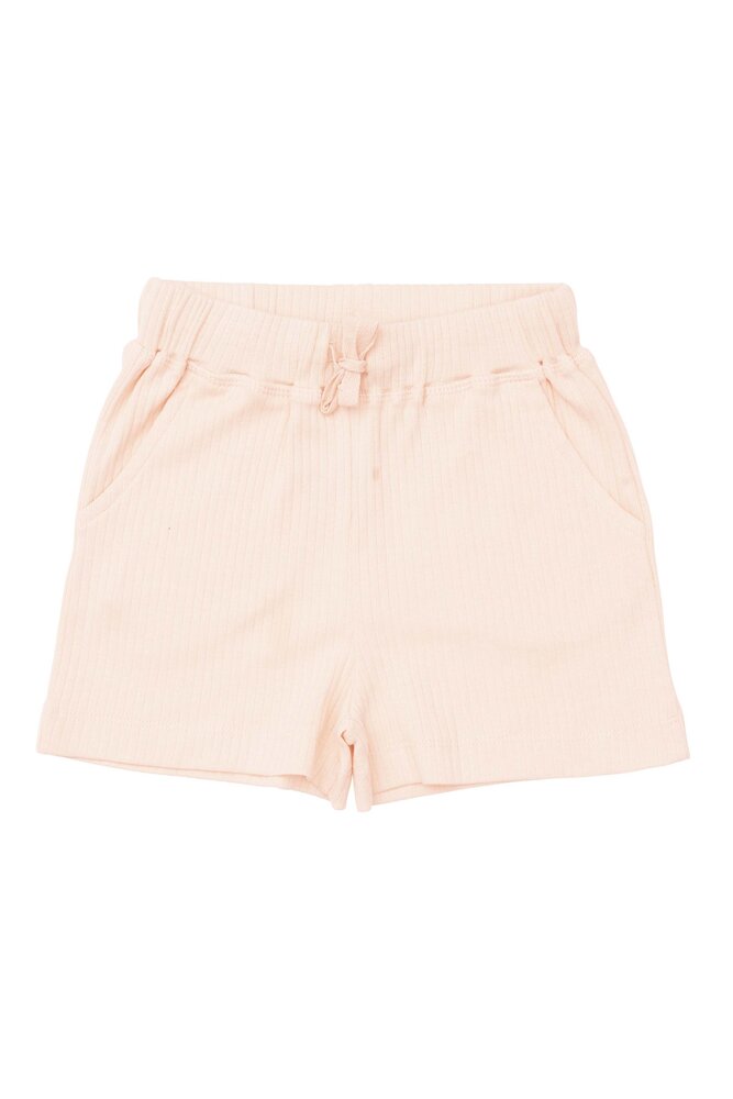 Rib jersey shorts - Soft pink - 80