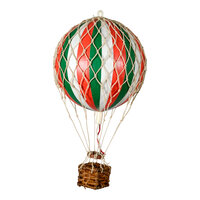 Luftballon Ø8,5 cm - Hvid/Rød/Grøn